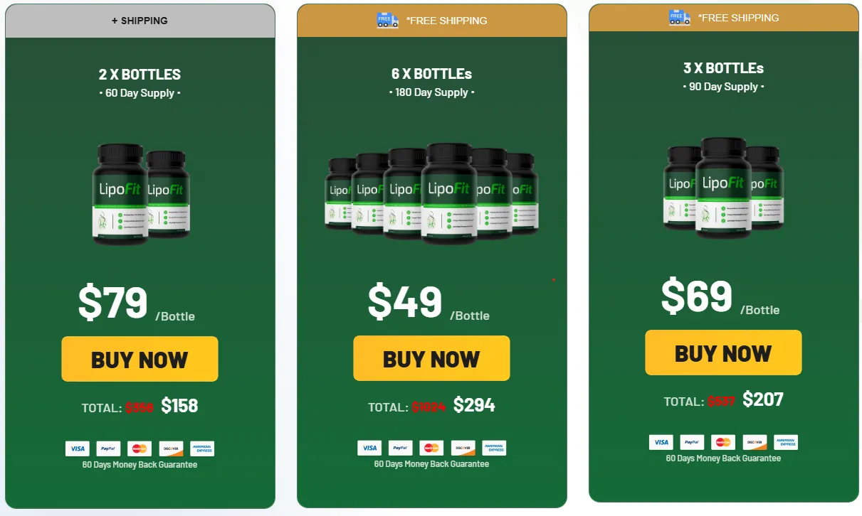 LipoFit supplement bottle